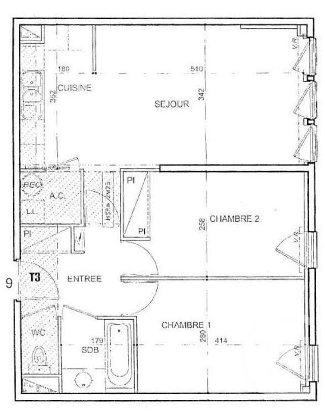 Appartement T3 à louer - 3 pièces - 59.6 m2 - NANTES - 44 - PAYS-DE-LOIRE - Century 21 Amara Immobilier